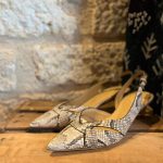 Escarpin Del carlo motif reptile